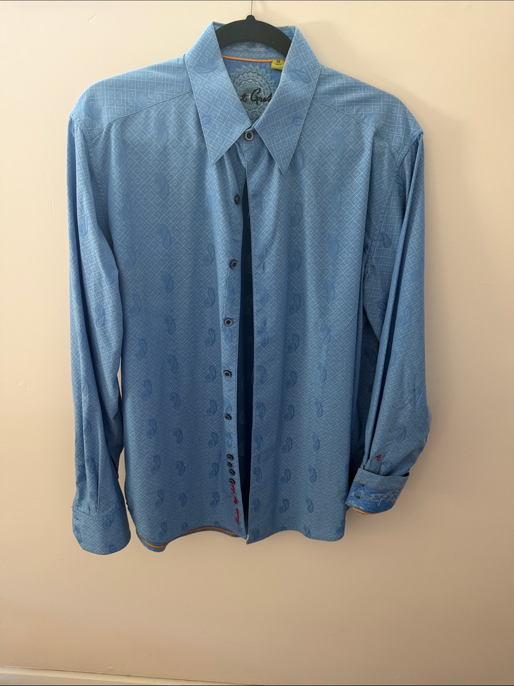 Robert Graham Light Blue Geometric Paisley Dress Shirt